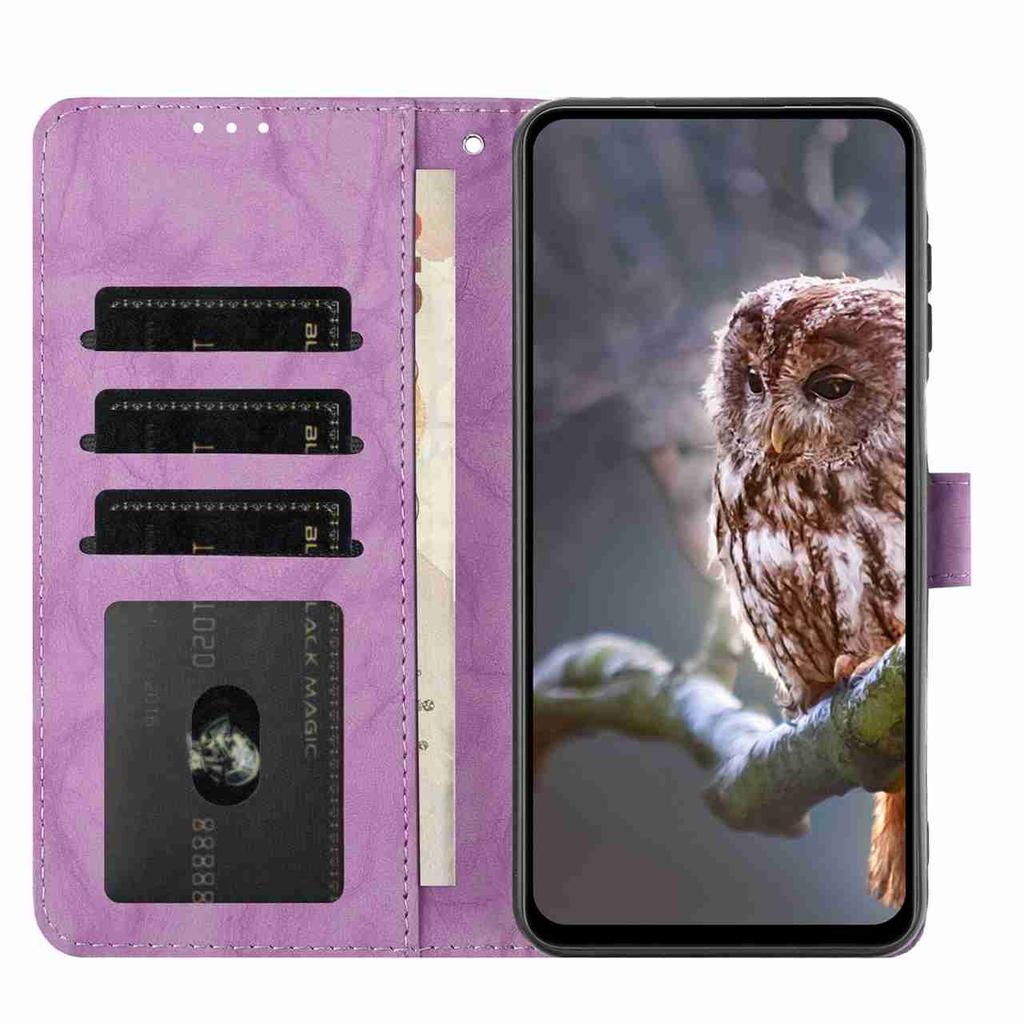 8-Color Owl Embossed Pattern Wallet Case for Samsung Galaxy A12 A15 A26 S20-S25...,Flip Card Design