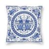 45x45cm Blaue Weide Chinesisches Blau-Weißes Porzellan Inspiriertes Kissenbezug Wohnzimmer Kissenbezug Quadratischer Kissenbezug Kissenhülle