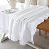 100% Cotton Table Cloth  Simplicity Pleated Soft Wash Cotton Table Cover Restaurant Kitchen Wedding Party Holiday Table Decor