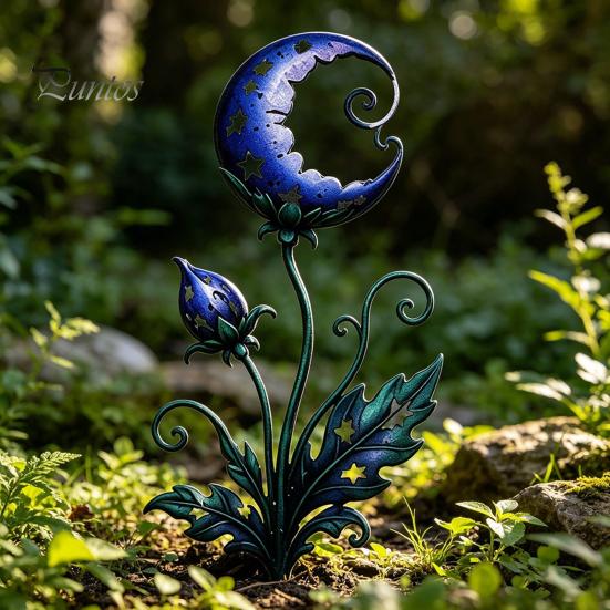Einzigartiger Blumenbeet-Akzent Fleischfressende Pflanze Gartenstecker, Metall Venusfliegenfalle Hofkunst Skurrile Terrassen-Boden-Einlage Skulptur für Außenweg