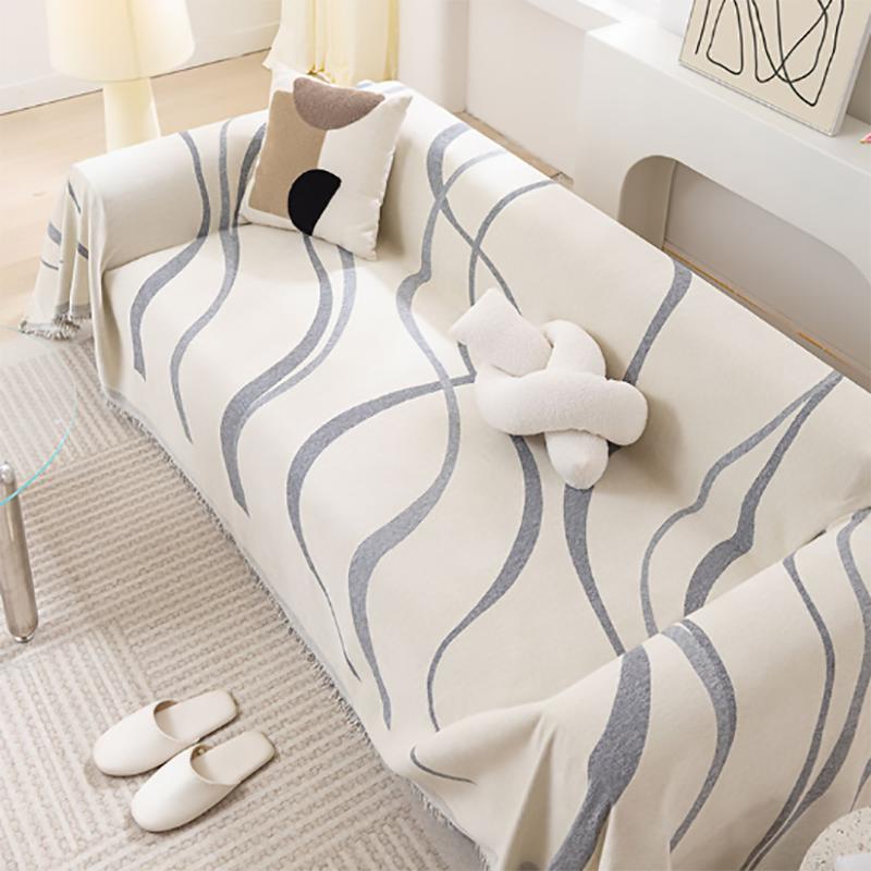 Nordic Sofa Throw Blankets Outdoor Camping Picnic Big Blanket Leisure Relaxed Beach Towel White Travel Carpet Tassels Linen