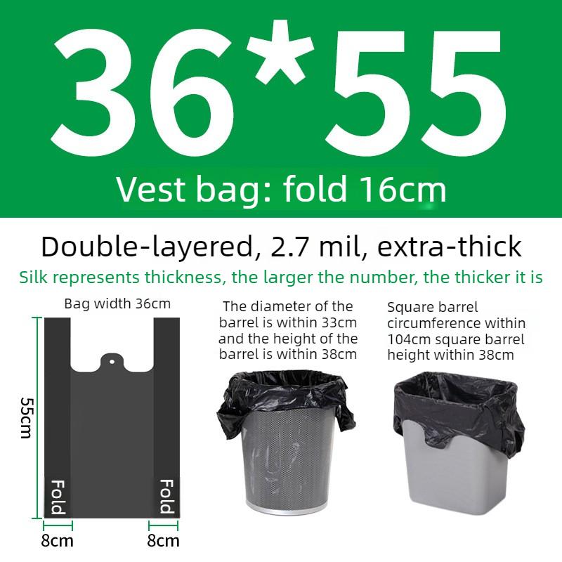 50pcs Extra Large & Thick Black Garbage Bags for Sanitation and Hotels, Commercial Large Garbage Bags