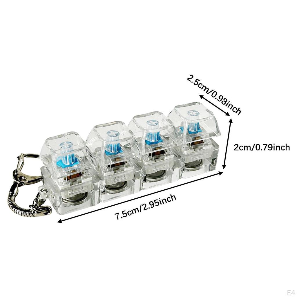 Anti-keyboard, Keychain, Button, Portable Multi-function Toy, Cube, Mechanical Keyboard