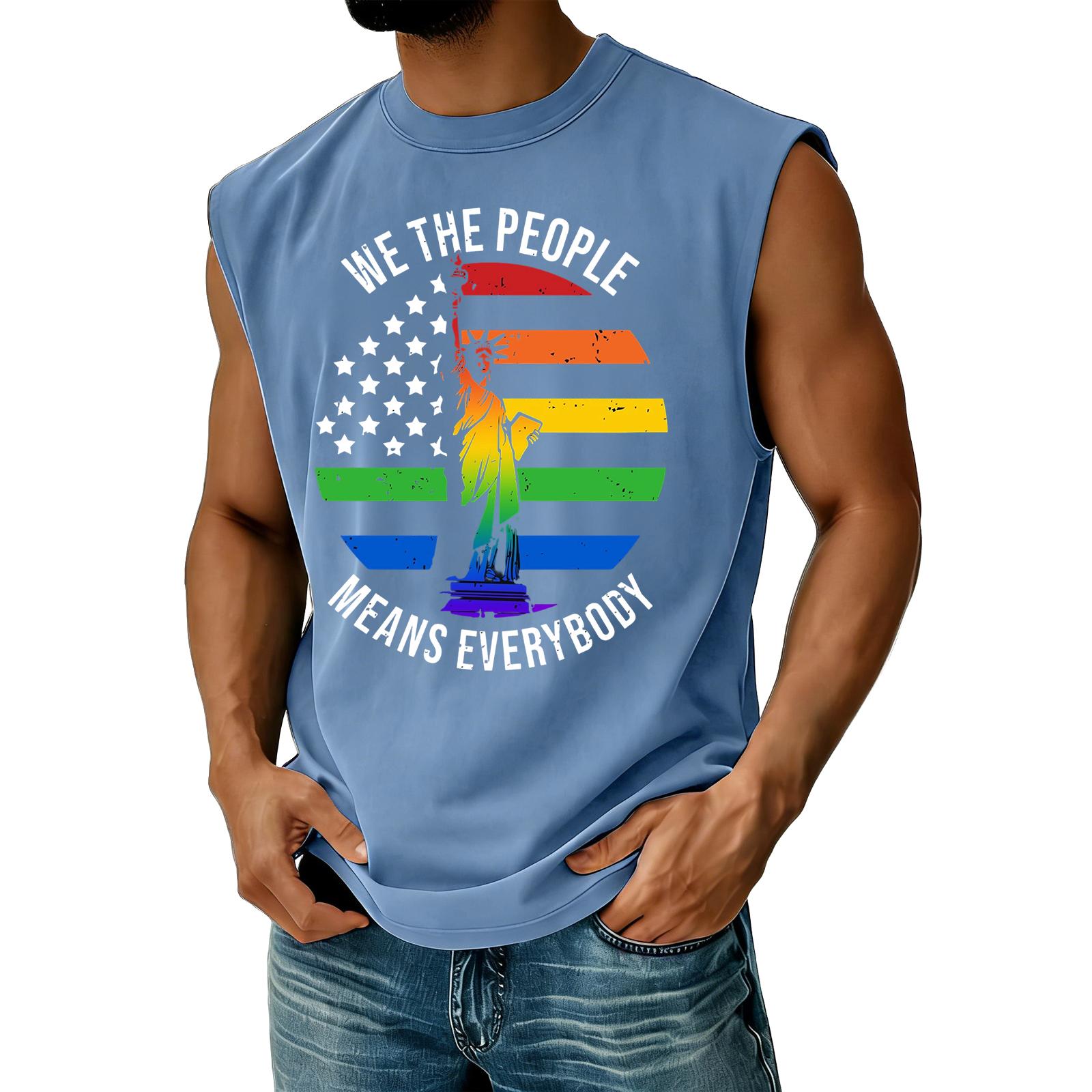 

Men s Casual Independence Day Printed Tank Top L