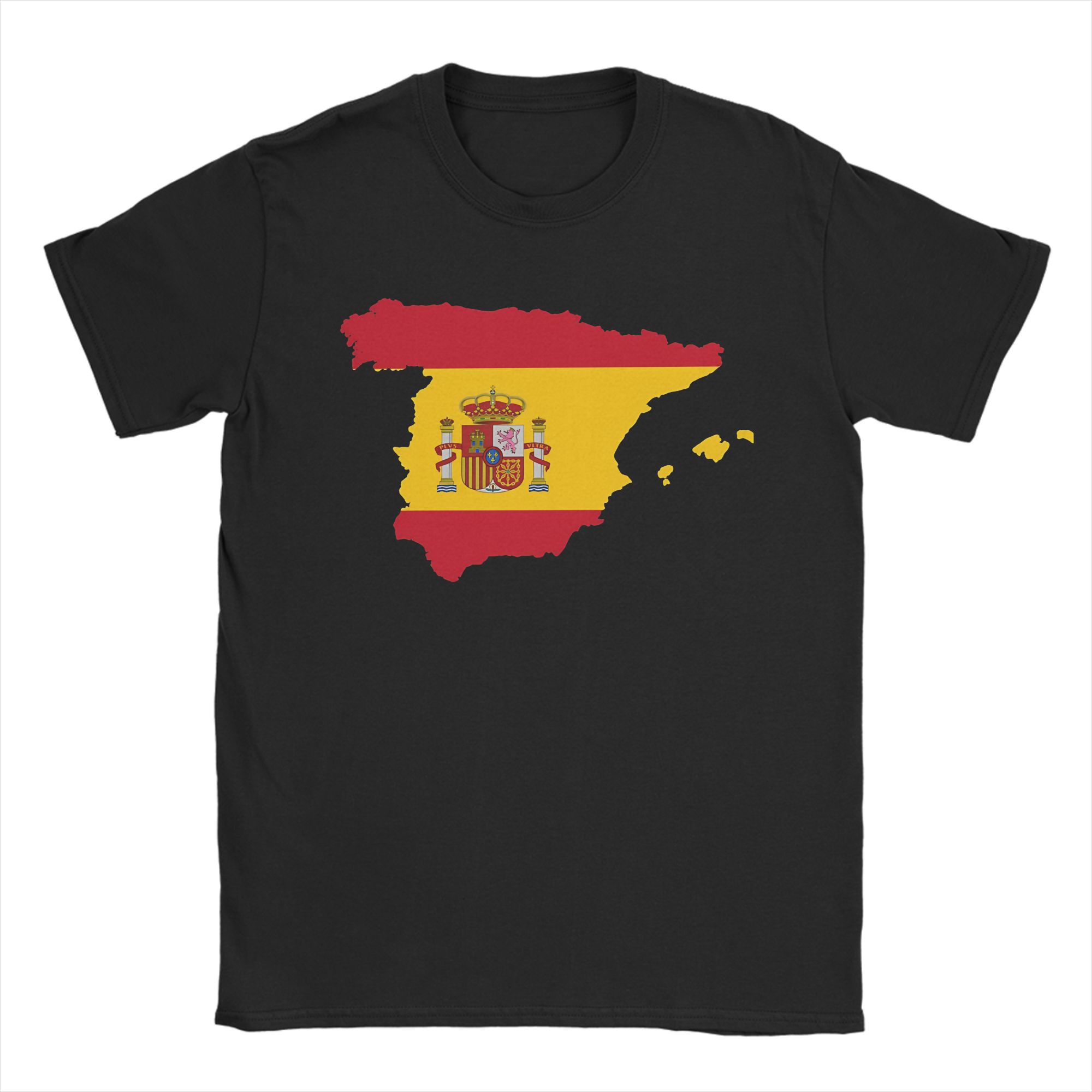 

Spain Map T-Shirt Men Vintage 100% Cotton Tee Shirt O Neck Short Sleeve T Shirts Birthday Present Tops 5XL різнокольоровий