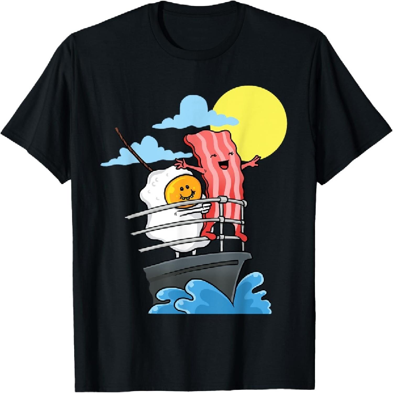 

Bacon and Eggs Breakfast Food Funny Titanic Ship Keto Diet T-Shirt XXXXXL чорний