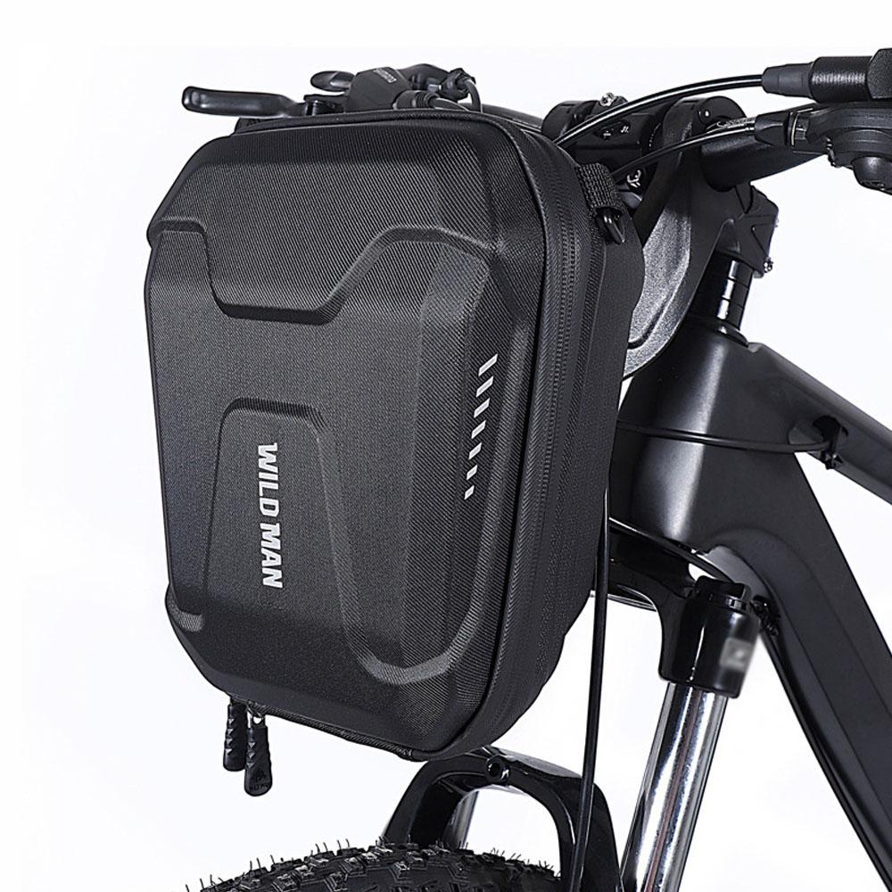 

Bike Handlebar Bag Bicycle Front Hanging Bag Waterproof EVA Hard Shell 3L with Shoulder Strap for Mountain Bike Road чёрный