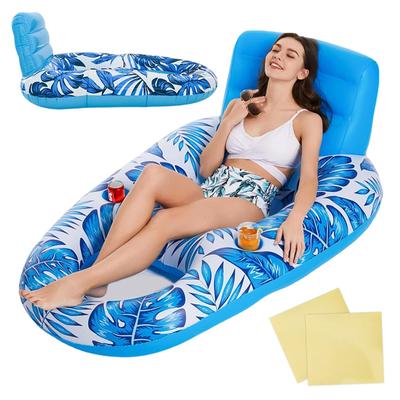 Inflatable Float Mat for Adults, Water Hammock, Pool Float, Boat Float, Water Play, Beach, Outdoor Use, Includes 2 Repair Patches