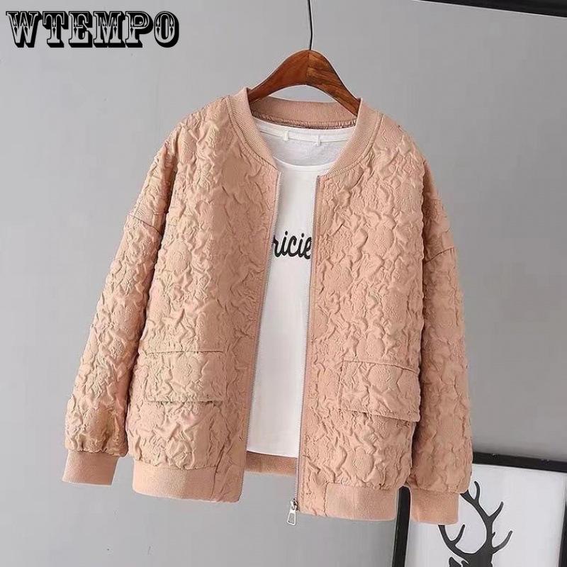 Women's Short Baseball Jacket Korean Style Early Spring Casual Jacket Fashionable Top