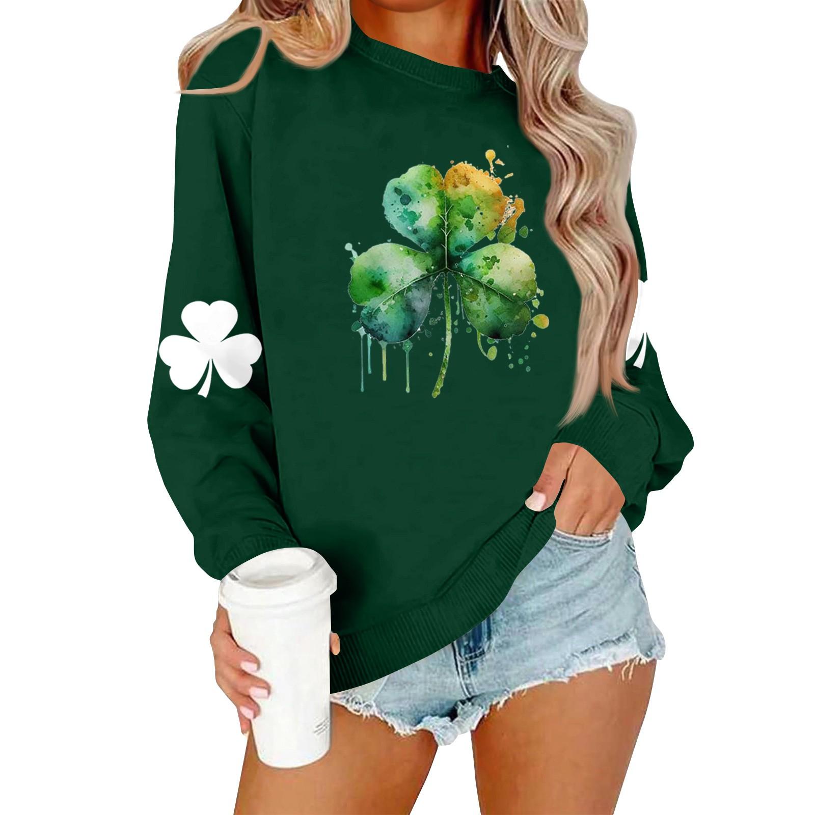 

Женские повседневные модные толстовки с длинным рукавом и круглым вырезом с принтом, пуловер, топ XL