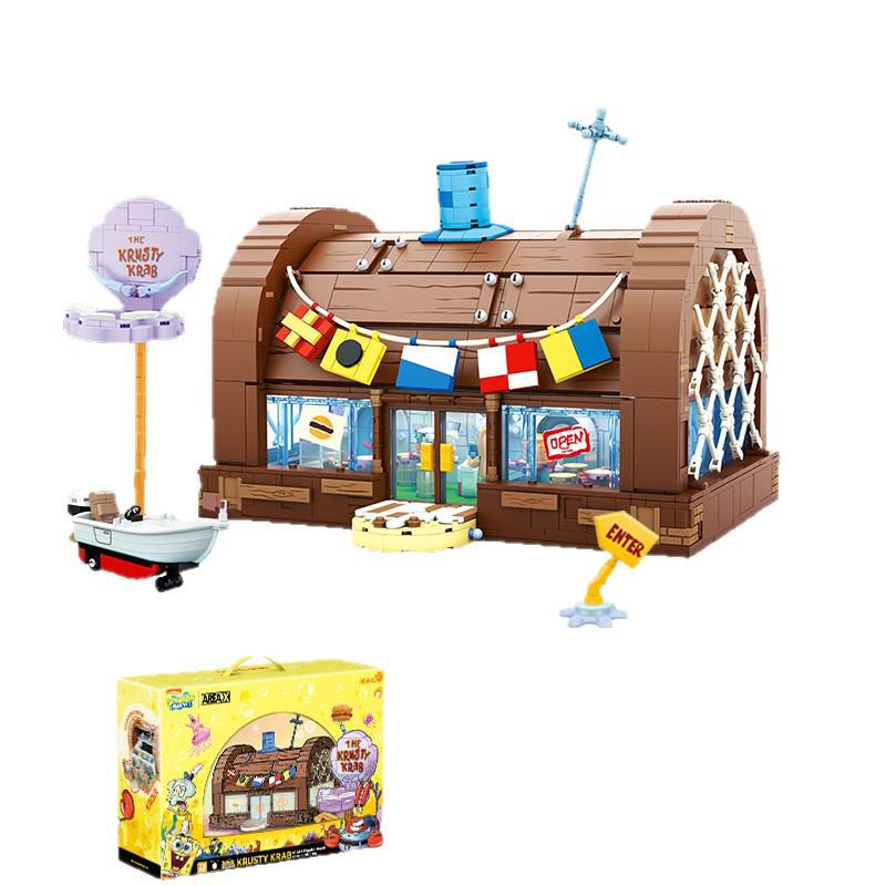 SpongeBob Krusty Krab Building Blocks Kit - Compatible with Lego