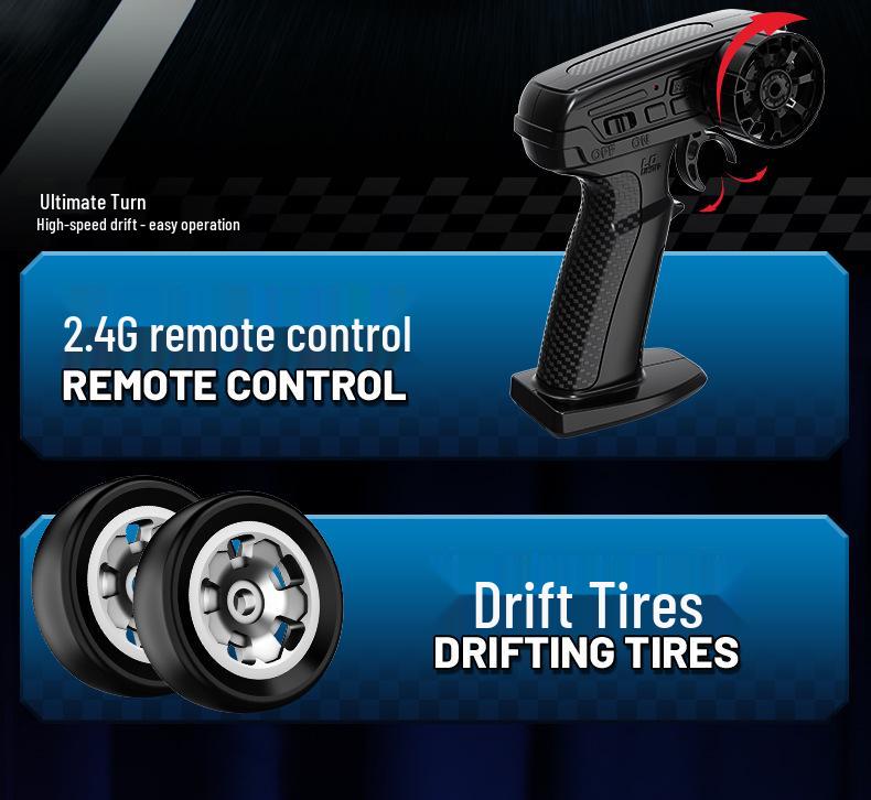 1:64 Mini High-Speed RC Drift Car - Racing Model Ornament, Perfect Holiday Gift for Boys