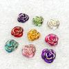 40 Stück 15 mm Rosenblüten-Harzkristallsteine, flache Strasssteine für DIY-Bastelarbeiten, Kleiderdekoration - A40A