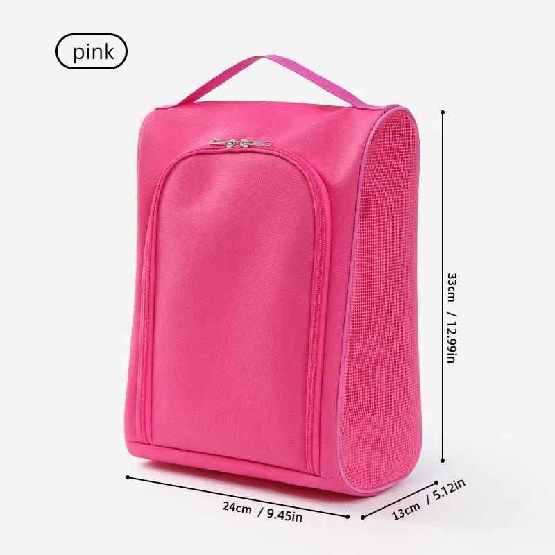 

Portable Golf Shoe Bag Oxford Cloth Shoe Carrier Bags Breathable Lightweight Golf Handbag Dustproof Football Tennis Shoe Bag