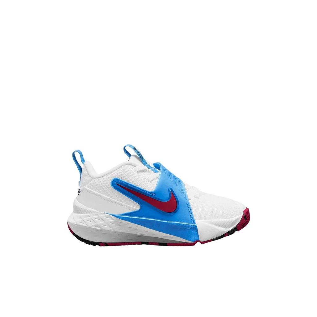 Nike Team Hustle D12 PS Azul Universitario Rojo Equipo Zapatillas para Niños Blanco Negro HF6280-102