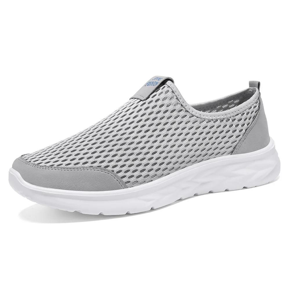 Summer Mesh Breathable Casual Shoes for Lazy Men, Versatile Single Shoes for Comfortable and Versatile Hollowed Out Shoes