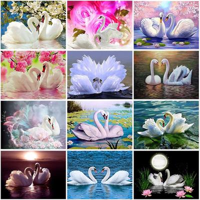 Schwan DIY 5D Diamant Malerei Kreuzstich volle Runde Strass Mosaik Tiere Diamant Stickerei handgemachte Kunst Home Decor