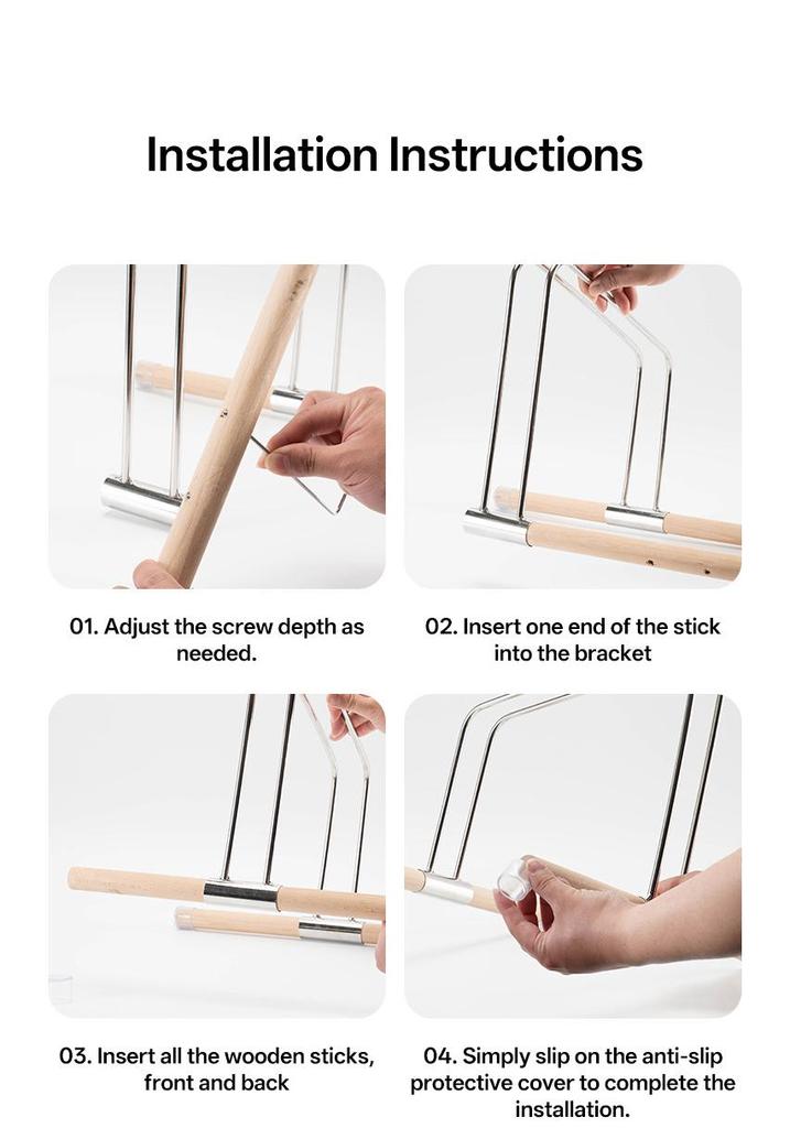 LiLioo Stainless Steel & Wood Bike Display Rack Indoor Storage