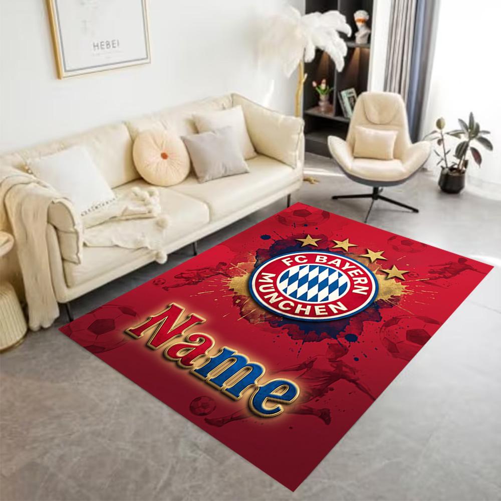 Bayern Munich Fan Artwork Carpet Perfect for Foyer Hallway Bedrooms Game Room Anti-slip Rug Decorate Offices Perfect Birthday/Christmas Gift Idea