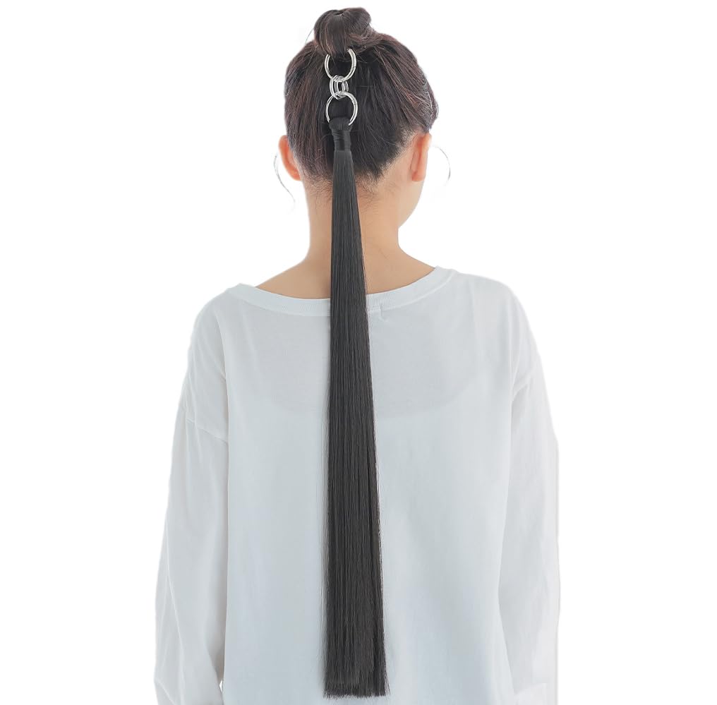 

Ponytail ring super long straight point wig wgt821JBK [AQUADOLL]