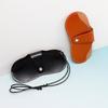 Portable Neck Hanging Glasses Case Soft Leather Outdoor Sunglasses Pouches for Daily Commutes and Travel