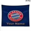FC Bayern Munchen Custom Name Wall Tapestry Aesthetic Wall Hanging Printed Fabric Blanket Decorative Tapestries for Bedroom Living Room Home Decor