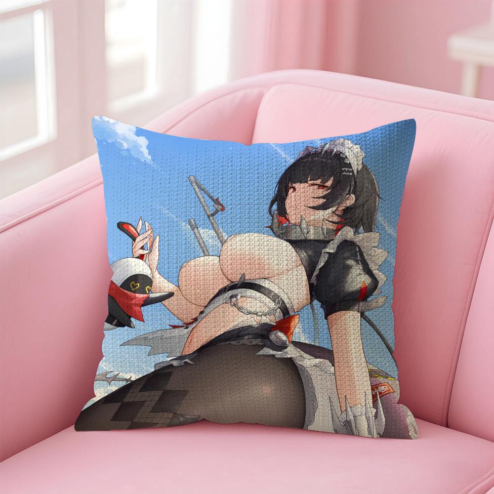 Game Zenless Zone Zero Joe Cushion Cover Natural Linen Pillow Case DoubleSided Print Decorative Sofa Pillowcase Home Decor Gift
