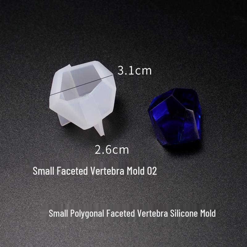 Poppy DIY Crystal Resin Mold for Tabletop Faceted Vertebrae Decoration - Small Silicone Mold Accessories