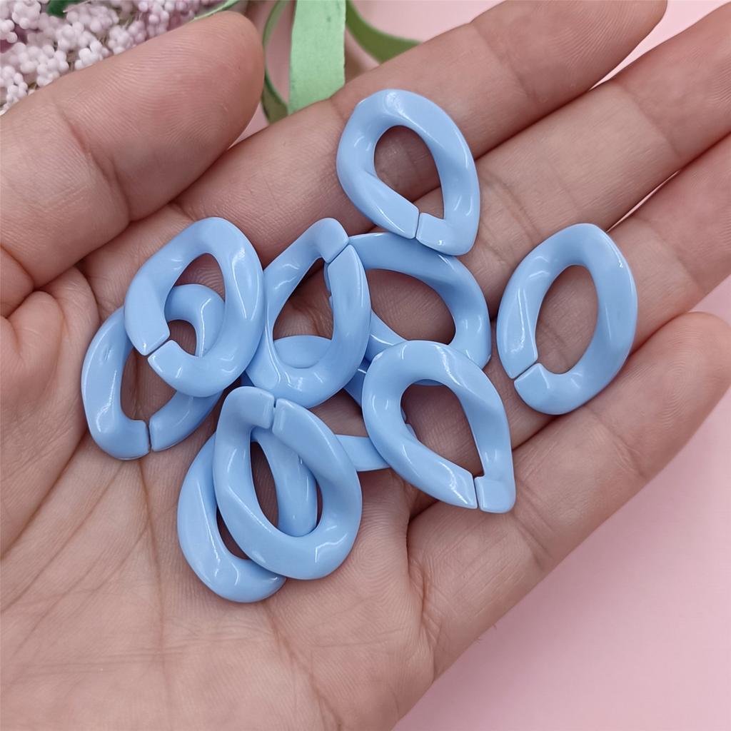 50Pcs 17*24mm Jewelry Making Loose Beads DIY Findings Twist Chain Wholesale Necklace Bracelet Pendant Keychain