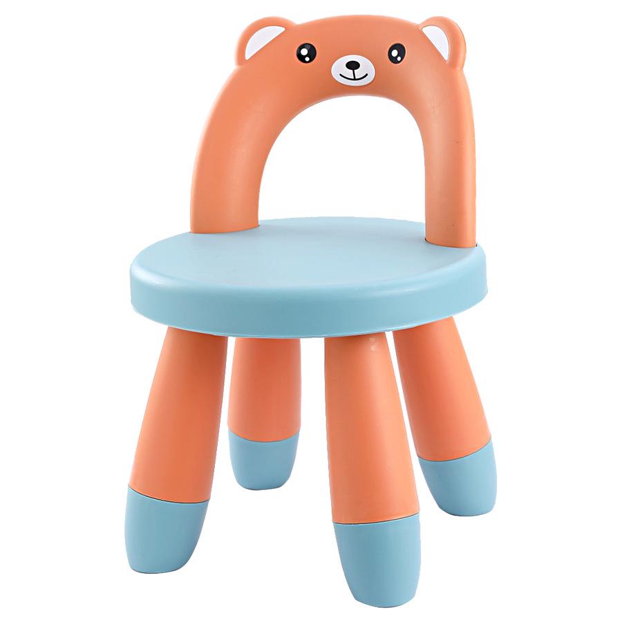 Creative Children's Backrest Low Stool for Reading and Shoe Changing