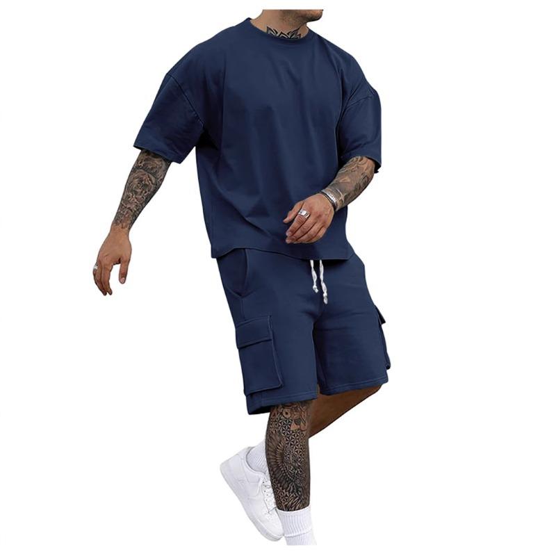 Loose Casual T-shirt Short-sleeved Shorts Two-piece Setmensummersuit