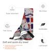 Dominican Republic Flag Beach Towel Soft Microfiber Quick Dry Absorbent Quick Towels For Mountain Climbing