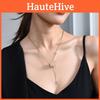 Stylish Geometric Pendant Necklace For Women Crafted From Titanium Steel With Cat's Eye Stone
