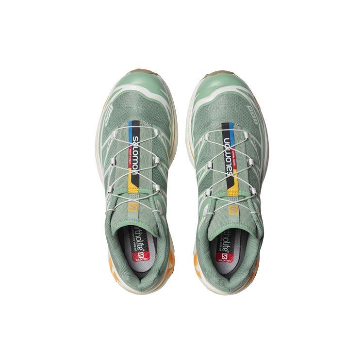 SALOMON Xt-6 Top Grain Leather Non-Slip Lightweight Low-Top Outdoor Functional Shoes Unisex Shoes Granite-Green 471481