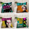 D-Green Day Band Cushion Cover Premium Comfort Reversible Pillow Cover - Dual - Use Design for Home & Car