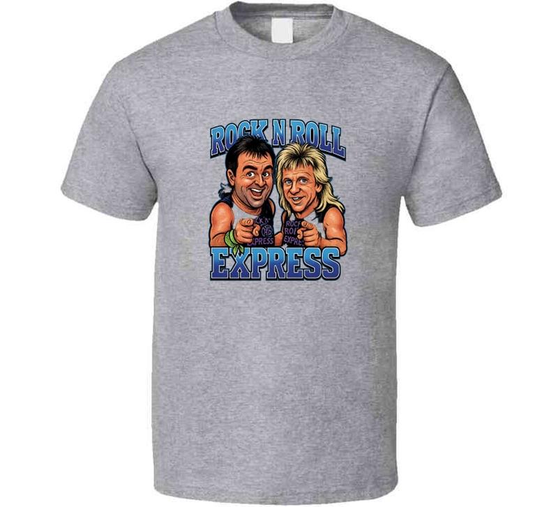 Rock N Roll Express Retro Wrestling Legend Caricature Unisex T-Shirt XXL
