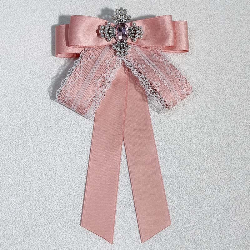 Fabric Lace Bowknot Brooches For Women   Corsage Shirt Collar Pin Luxulry Jewelry Accessories