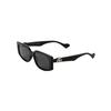 Gucci GG Temples Logo Plastic Square Sunglasses Women's Black