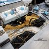 Luxury Fantasy Marble Carpet, Bedroom Carpet, Living Room, Sofa Decoration, Large Green and Gold Game Decoration
