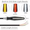 Ktecks 4PCS Motorcycle Indicators - Flowing Turn Signal Lights, Daytime Running And Brake Lights - 12V LED Amber White Red For Motorbike