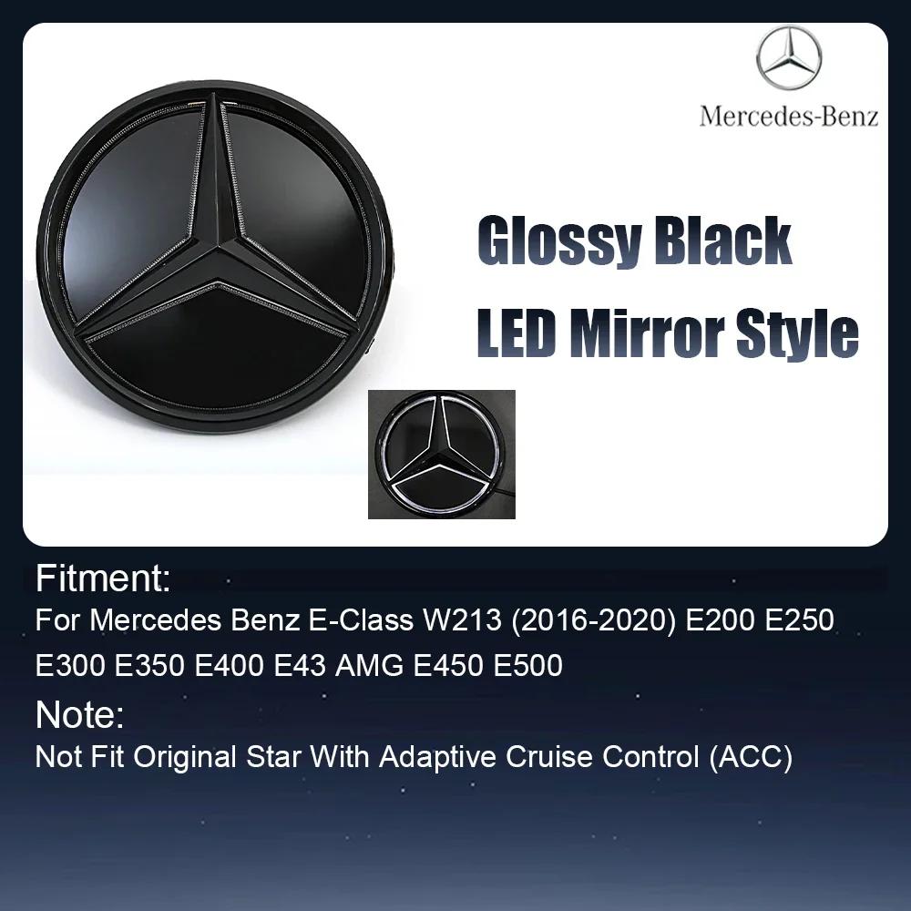 Car Sticker Silver And Black OE Style Front Grill Star Emblem Chrome Logo Badge Fit For Mercedes Benz E200 E250 E300 E350 E400 E