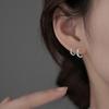 Flash Drill Ear Buckle, Simple Temperament Winding Loop Earrings