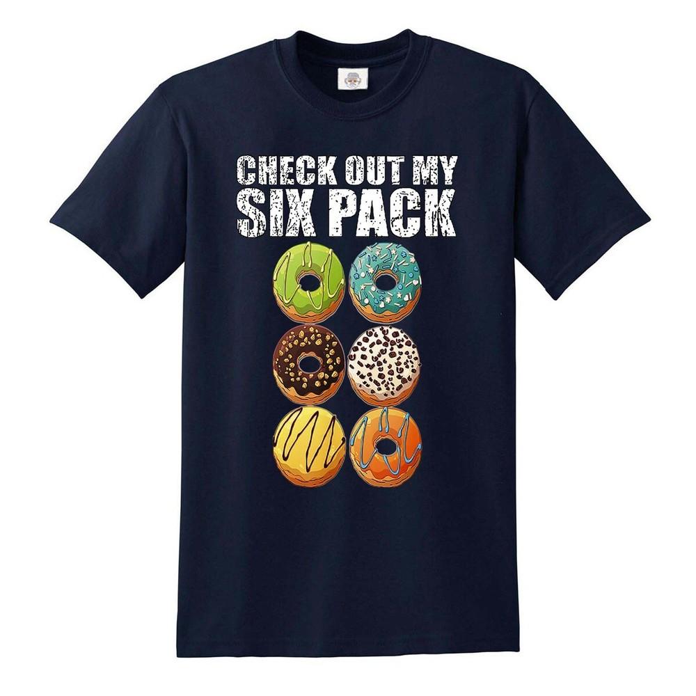 Lustiges Check out my Sixpack T-Shirt Fitnessstudio Scherzgeschenk Donuts Party T-Shirt Tee