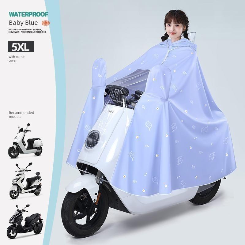 Raincoat for Electric Vehicles, Special Raincoat for Electric Motorcycles, Women's Oversized and Thickened Full-Body Raincoat, New Style Rain Poncho