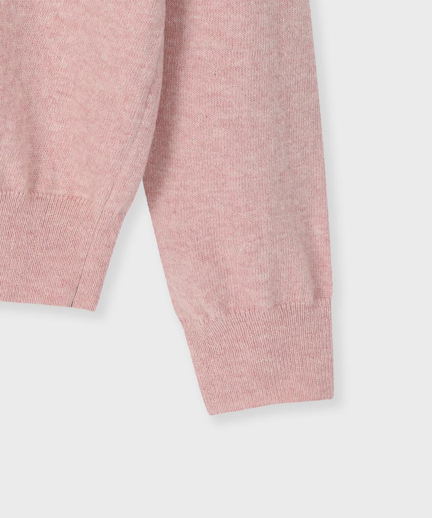 FALLETT Small Story Logo V-Neck Knit Pink