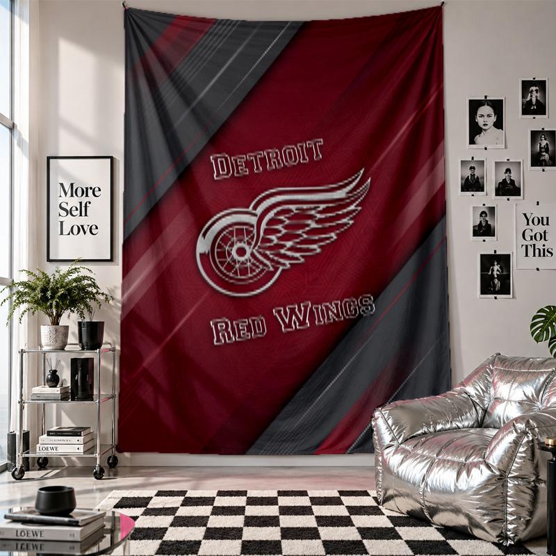 Detroit Red Wings Wall Tapestry Home Decor Wall Hanging Cloth for Bedroom Living Room Background