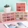 Desktop Storage Box Dust Proof Plastic Multi Purpose with 9 Drawers Desk Stationery Organizer for