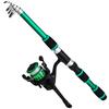 1.8M Spinning Fishing Rod and Reel Combo Telescopic Fishing Pole and Fishing Gear Set