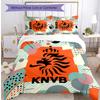 Netherlands Football Printed Bedding 3 Piece Set Cozy Breathable Bed Cover Set as Housewarming Holiday Gift