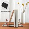 1 Pair Stainless Steel Bookend Stable Load-bearing Bookend for Bookshelves And Desks Creative Desktop Ornament Modern Office Decor